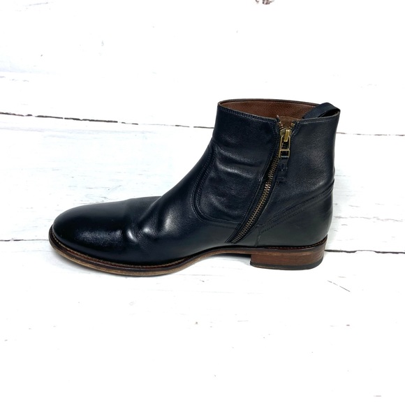 Magnanni Shoes Men’s 10M Black Chelsea Boots Leather Side Zip . - Picture 4 of 11